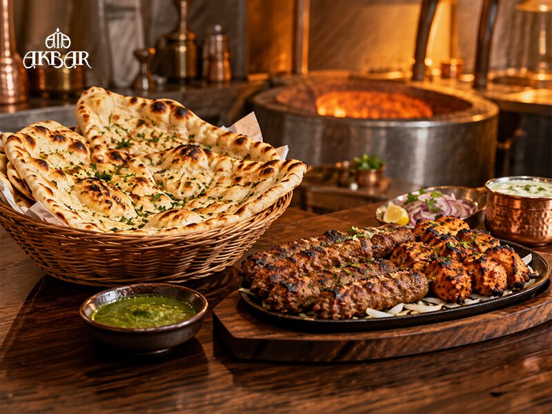Naan and Kebabs